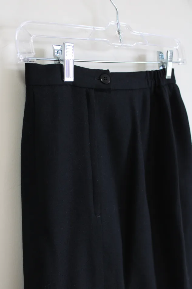 Rings Jubilee Thrift Black Wool Skirt 4 Petite