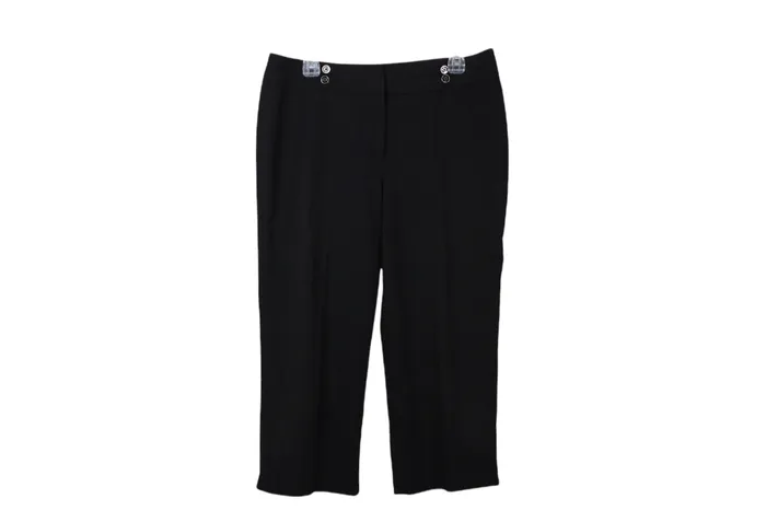Rings Larry Levine Larry Levine Stretch Black Capri Pants 12
