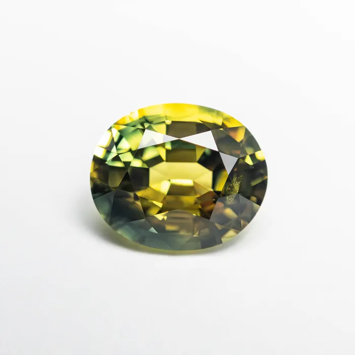 Rings Misfit Gems YellowGreen Brilliant Sapphire 229ct Oval
