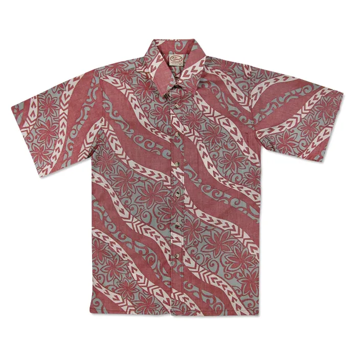 Rings MRHAWAII Go Barefoot Floral Wave Mens Aloha Shirt