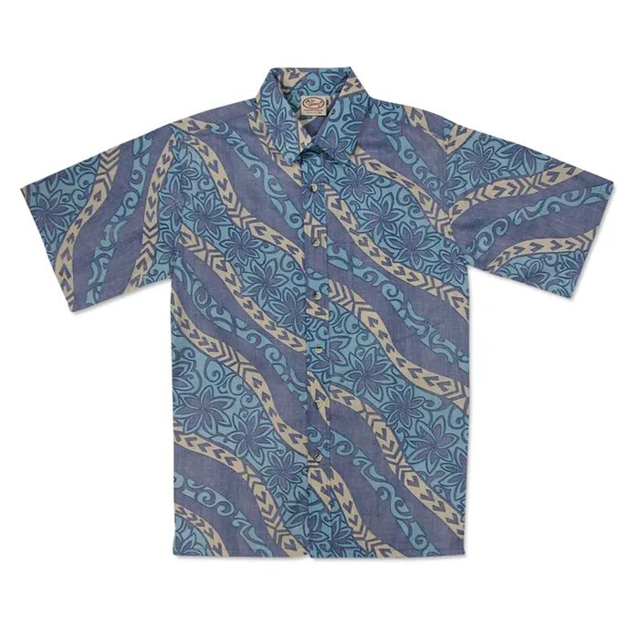 Rings MRHAWAII Go Barefoot Floral Wave Mens Aloha Shirt
