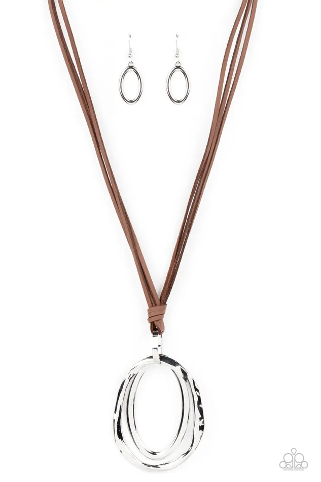 Rings Paparazzi Accessories Long OVALdue Brown