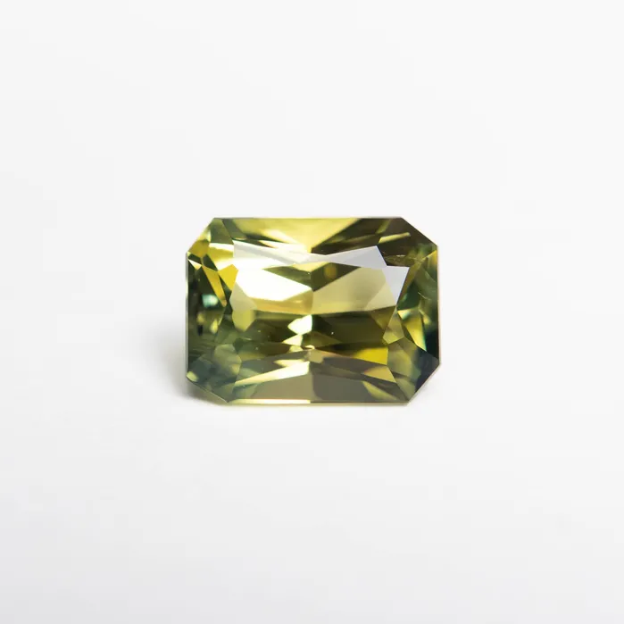 Rings Parti TealYellow Brilliant Sapphire 100ct Cut Corner Rectangle Misfit Gems Rings Parti TealYellow Brilliant Sapphire 100ct Cut Corner Rectangle Misfit Gems