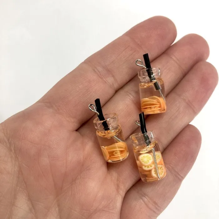 Rings Peppy Beads Acrylic Jam Jar Cocktail Charms 3 pcs in a pack