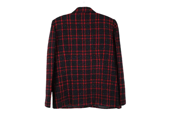 Rings Sag Harbor Sag Harbor Black Red Plaid Sparkle Jacket 6 Petite