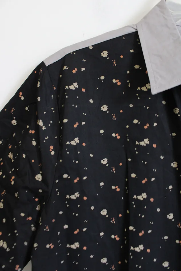 Rings SSLR SSLR Black Patterned Button Down Shirt M