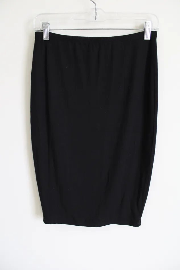 Rings STORQ STORQ Black Stretch Fitted Skirt Petite