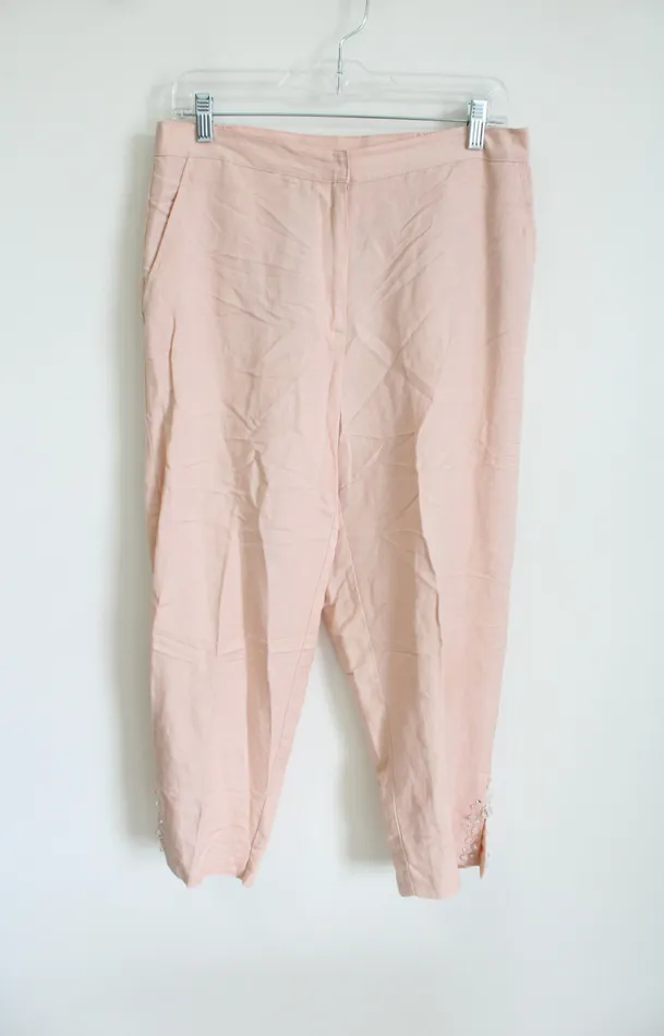 Ruby Rd Necklaces Ruby Rd Light Pink Linen Blend Capri 12