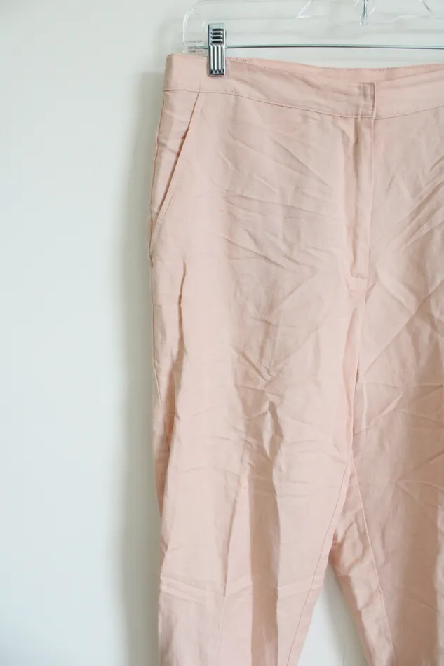 Ruby Rd Necklaces Ruby Rd Light Pink Linen Blend Capri 12