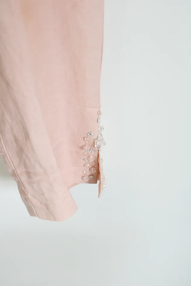 Ruby Rd Necklaces Ruby Rd Light Pink Linen Blend Capri 12
