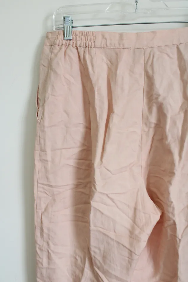Ruby Rd Necklaces Ruby Rd Light Pink Linen Blend Capri 12