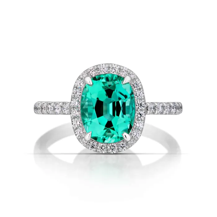 Stephen Silver Fine Jewelry Rings 271 Carat Tourmaline and Diamond Halo Ring Stephen Silver Fine Jewelry Rings 271 Carat Tourmaline and Diamond Halo Ring