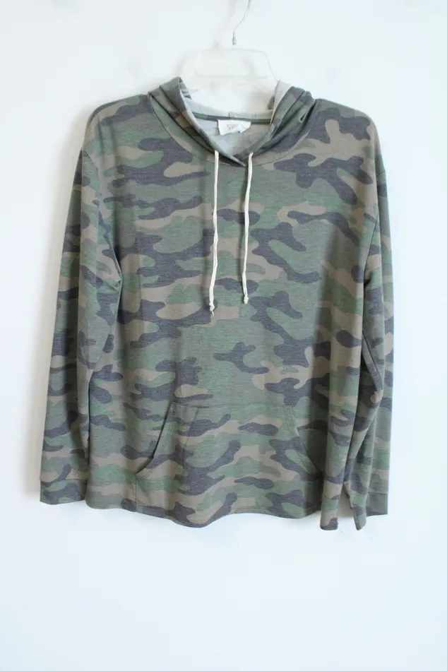 Stitch Knot Green Camp Stretch Hoodie M Stitch Knot Rings