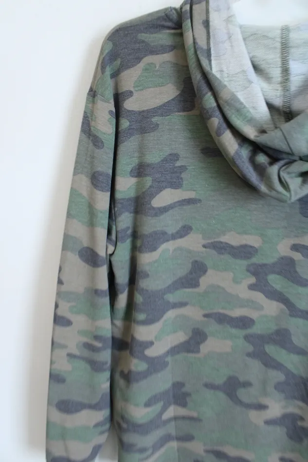 Stitch Knot Green Camp Stretch Hoodie M Stitch Knot Rings