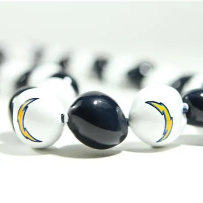 STYLEPASIFIKA Earrings NFL San Diego Chargers Kukui Nut Lei