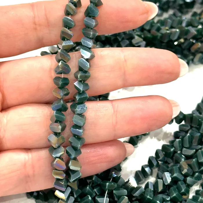 Triangular Crystal Spacer Beads Faceted Glass Triangular Beads 95 Beads Strand Peppy Beads Earrings Triangular Crystal Spacer Beads Faceted Glass Triangular Beads 95 Beads Strand Peppy Beads Earrings