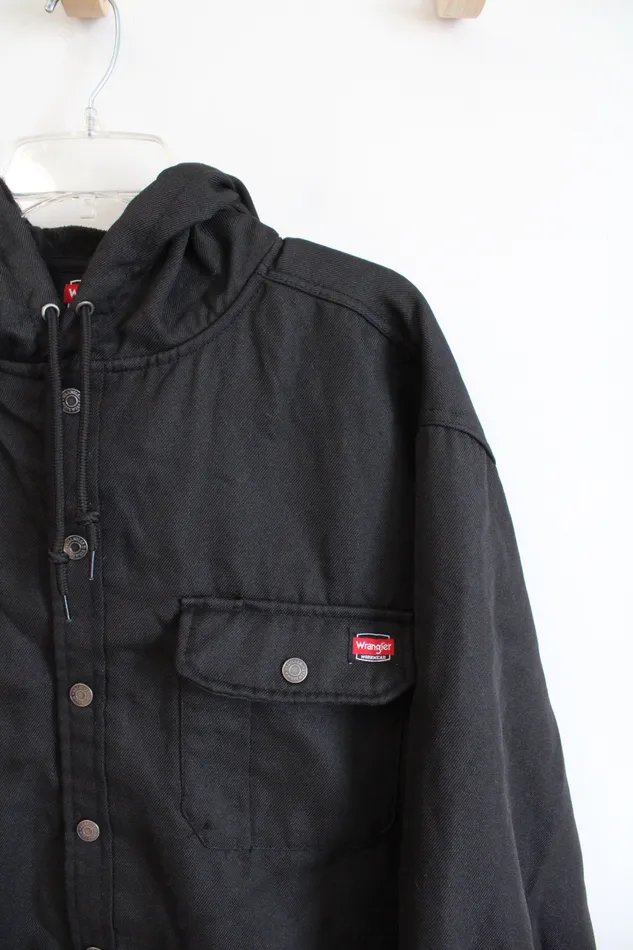 Wrangler Workwear Black Fleece Lined Jacket XL Wrangler Rings