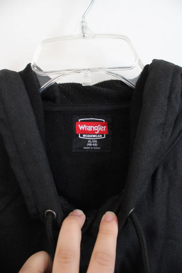 Wrangler Workwear Black Fleece Lined Jacket XL Wrangler Rings