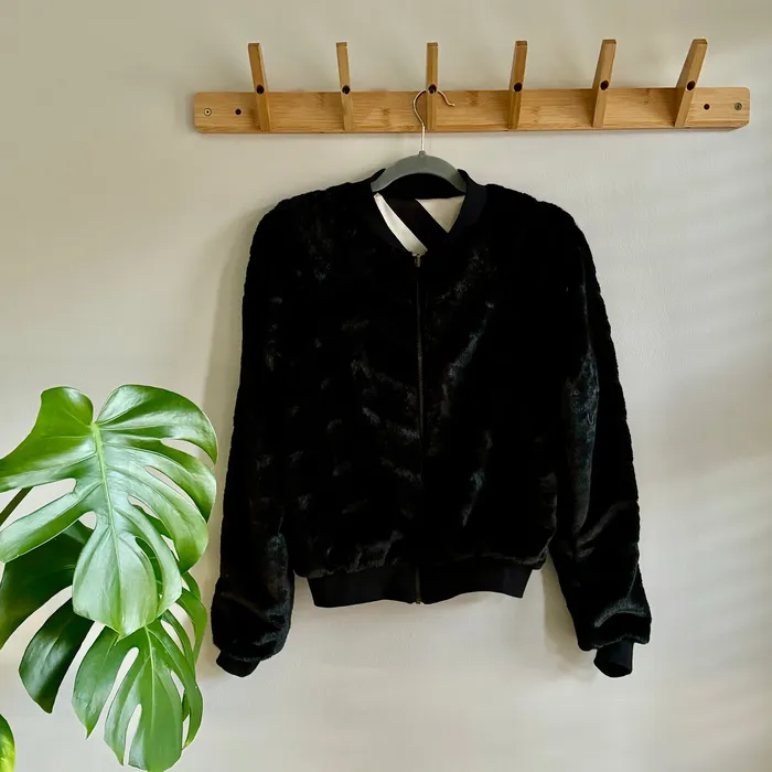 ZETSKE Earrings Reversible Bomber Jacket Houndstooth