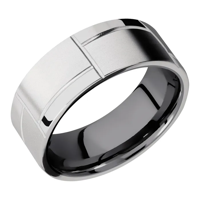 14K White Gold Band with Tantalum Sleeve Lashbrook Rings 14K White Gold Band with Tantalum Sleeve Lashbrook Rings