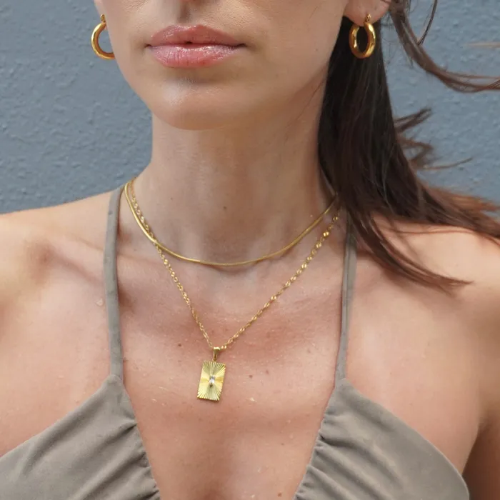 Amara Dainty Snake Chain Choker Necklace Ellie Vail Necklaces