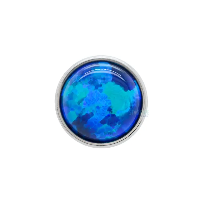 Anatometal 3mm BezelSet Opal Cabochon on Flatback Earrings