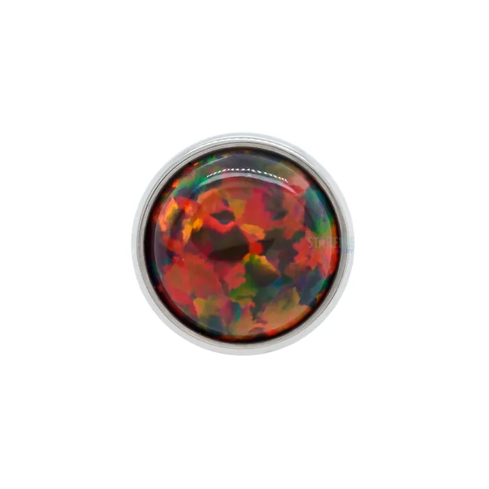 Anatometal 3mm BezelSet Opal Cabochon on Flatback Earrings