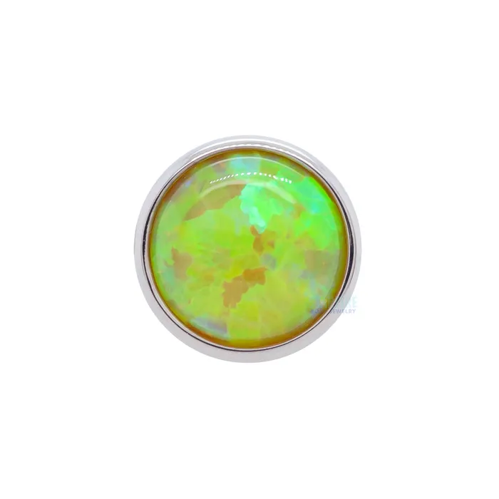 Anatometal 3mm BezelSet Opal Cabochon on Flatback Earrings