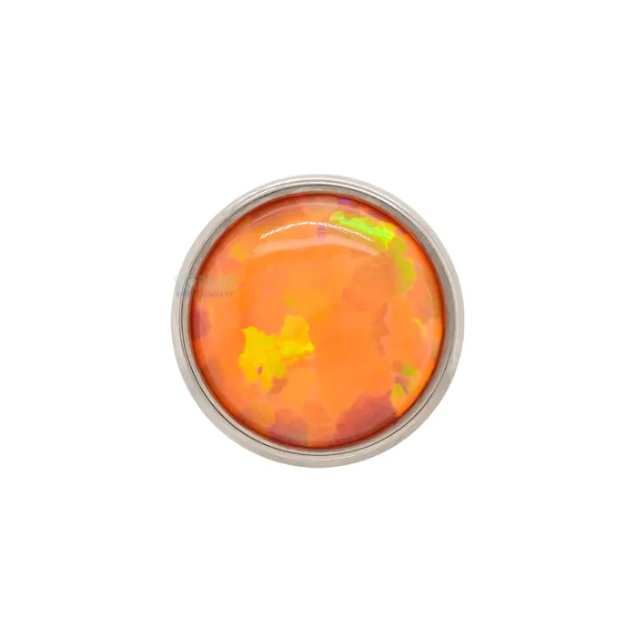 Anatometal 3mm BezelSet Opal Cabochon on Flatback Earrings
