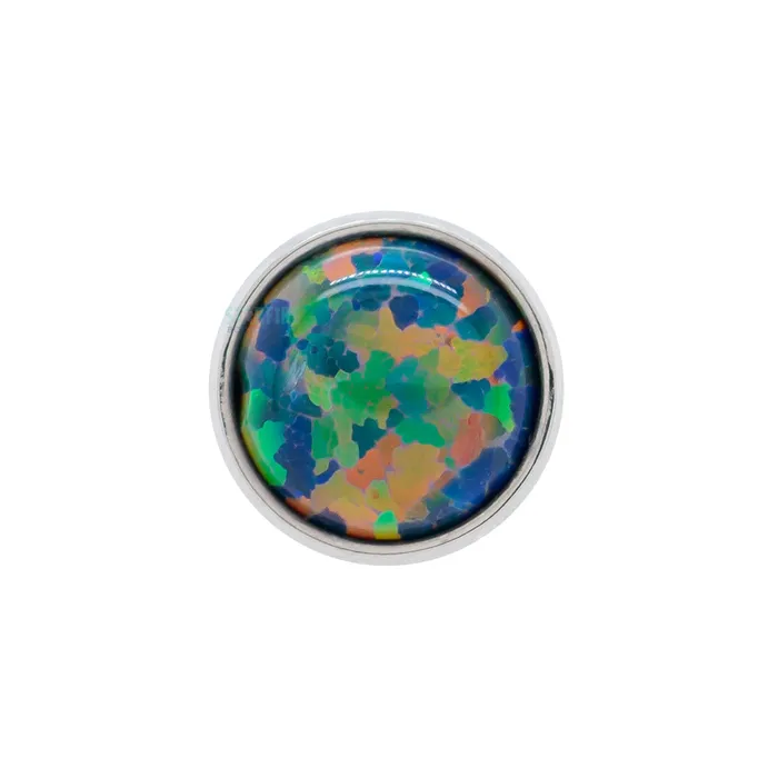 Anatometal 3mm BezelSet Opal Cabochon on Flatback Earrings