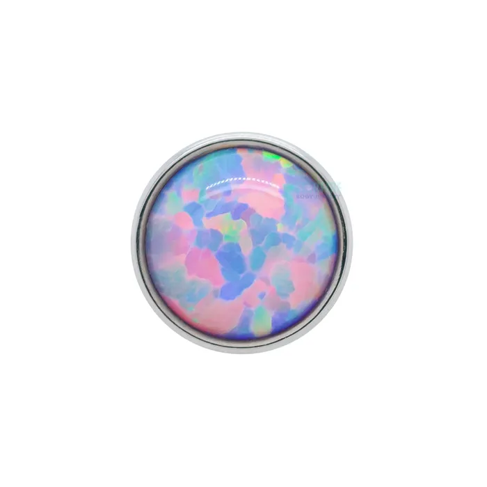 Anatometal 3mm BezelSet Opal Cabochon on Flatback Earrings