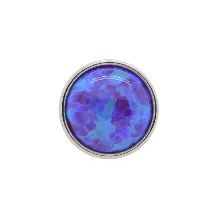 Anatometal 3mm BezelSet Opal Cabochon on Flatback Earrings