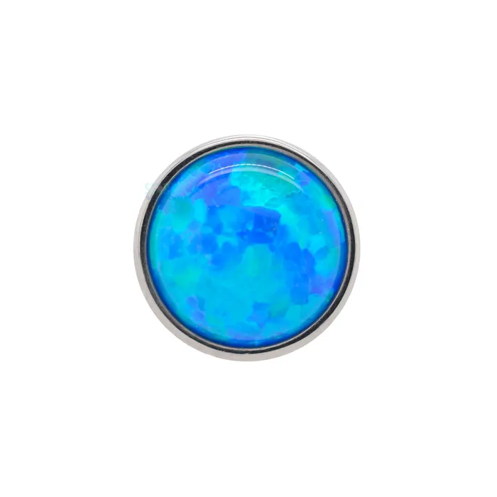 Anatometal 3mm BezelSet Opal Cabochon on Flatback Earrings