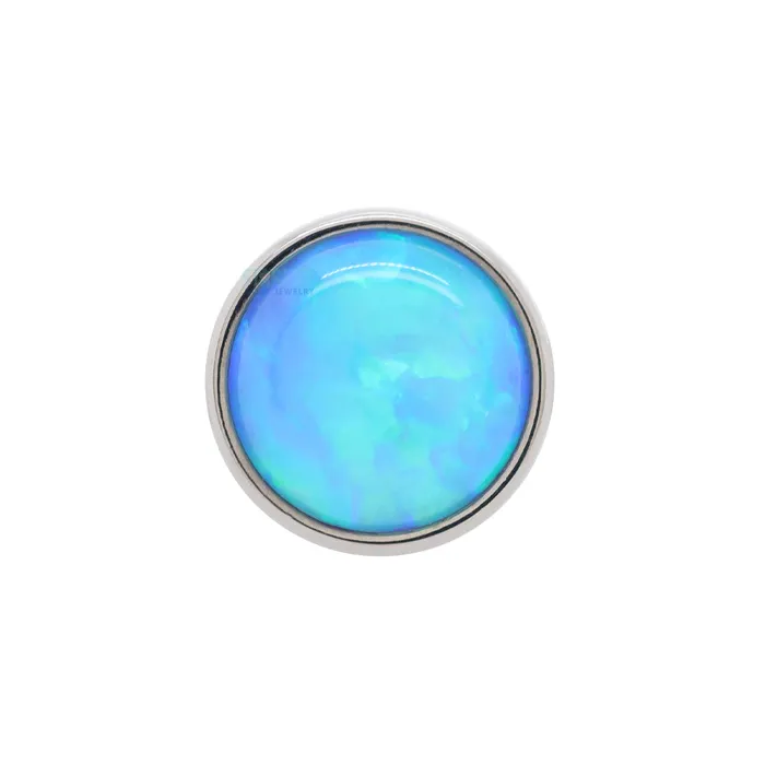 Anatometal 3mm BezelSet Opal Cabochon on Flatback Earrings
