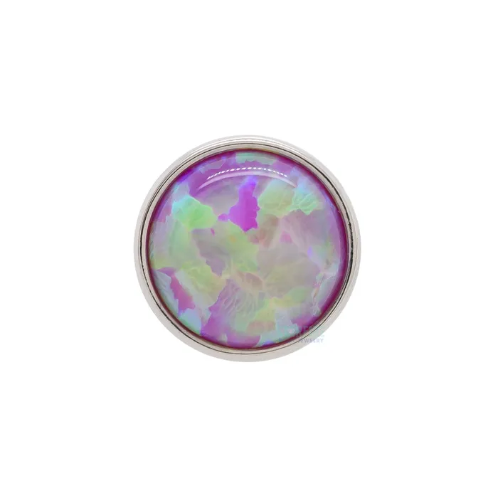 Anatometal 3mm BezelSet Opal Cabochon on Flatback Earrings