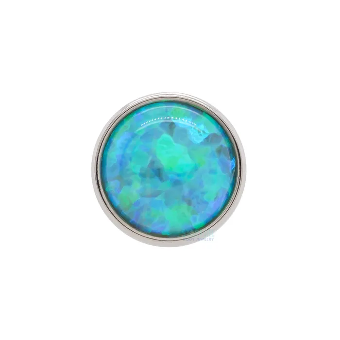 Anatometal 3mm BezelSet Opal Cabochon on Flatback Earrings
