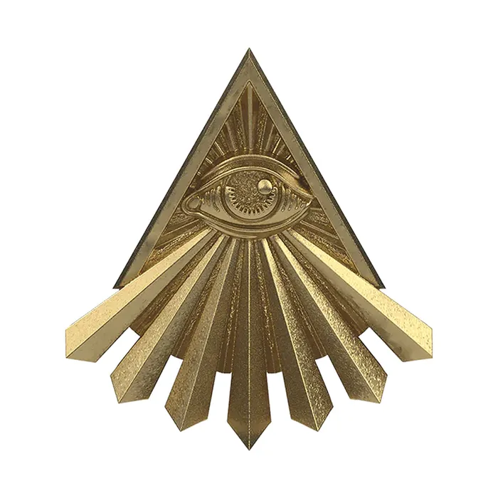 Anatometal Earrings Eye of Providence Threaded End in Gold