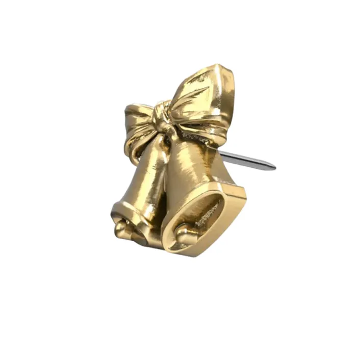 Anatometal Earrings threadless Ribbon Bells End in Gold