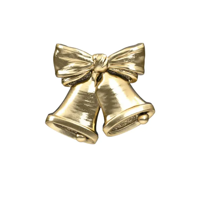 Anatometal Earrings threadless Ribbon Bells End in Gold