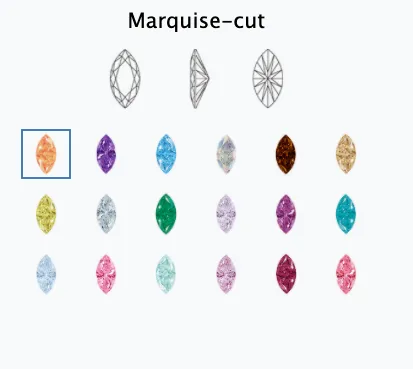Anatometal Rings Marquise Eyelets with BrilliantCut Gems Primrose
