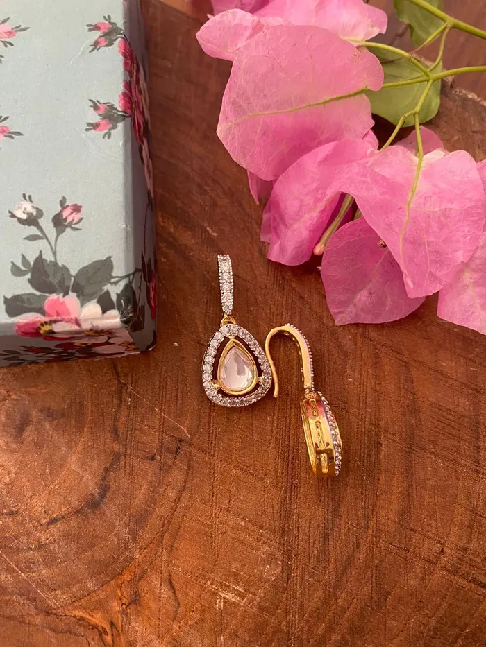 Attrangi Earrings Polki Drop Indo Western Earrings