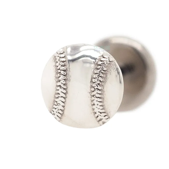 Baseball in Gold on flatback Body Gems Earrings