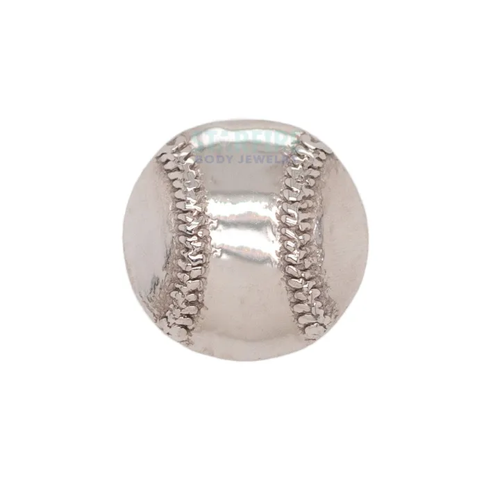 Baseball in Gold on flatback Body Gems Earrings
