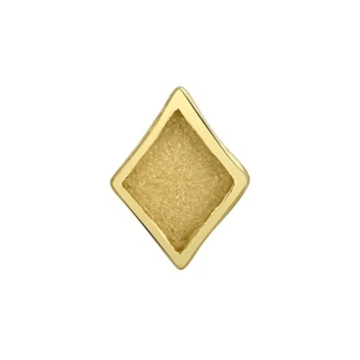Body Vision BVLA Earrings Sandblasted Diamond Threaded End in Gold