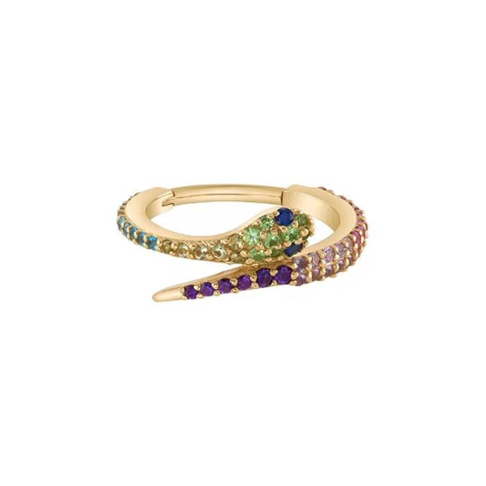 Body Vision BVLA Medusa Hinge Ring in Gold with Pastel Gradient Gems Rings Body Vision BVLA Medusa Hinge Ring in Gold with Pastel Gradient Gems Rings