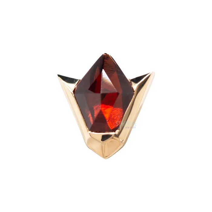 Body Vision BVLA Necklaces Spirit of Fire Threaded End in Gold with Hand Cut Garnet Body Vision BVLA Necklaces Spirit of Fire Threaded End in Gold with Hand Cut Garnet