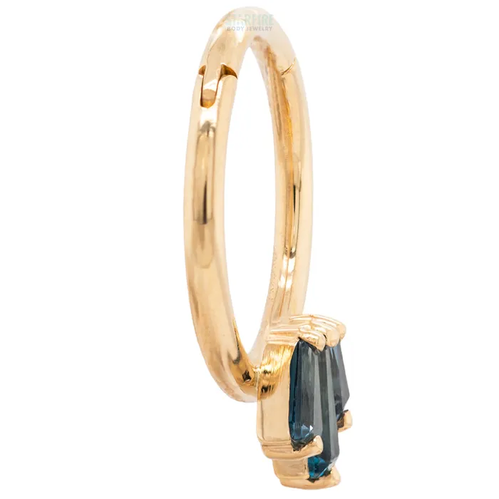 Body Vision BVLA Rings Oceane 3 Hinge Ring in Gold with London Blue Topaz