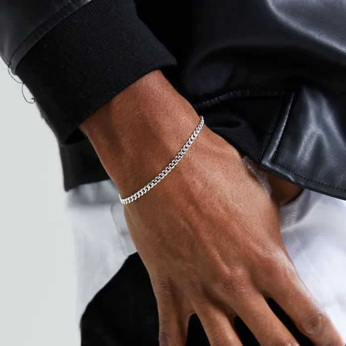 Bracelets Florence Curb Bracelet Stainless Steel 3mm Bracelets Florence Curb Bracelet Stainless Steel 3mm