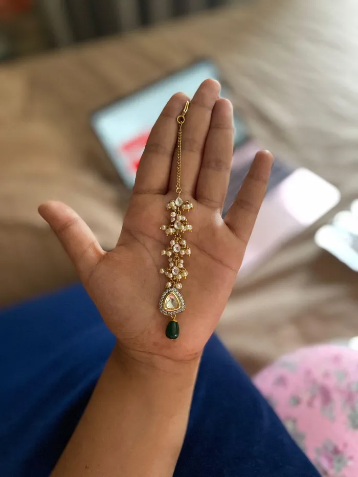 Brahaspati Uncut Diamond Maangtika Attrangi Earrings Brahaspati Uncut Diamond Maangtika Attrangi Earrings