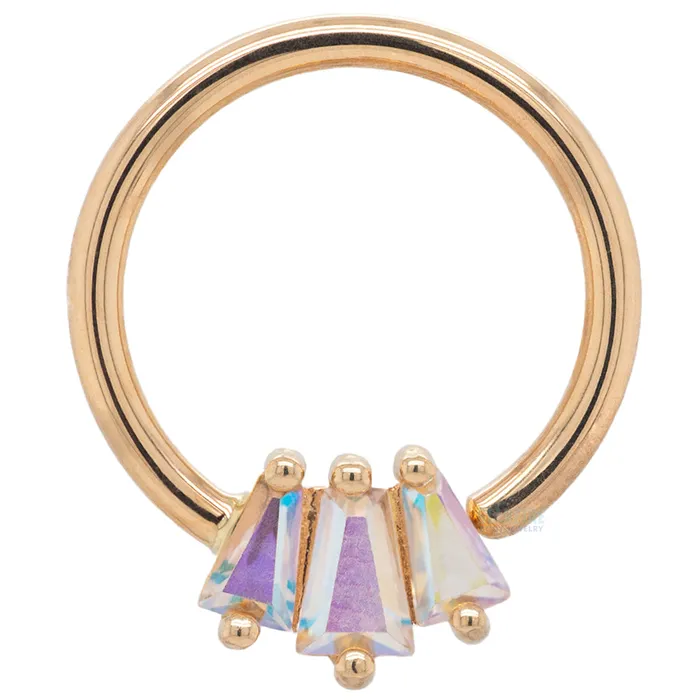 Buddha Jewelry Organics Rings Gemma Seamless Ring in Gold with Mercury Mist Topaz Buddha Jewelry Organics Rings Gemma Seamless Ring in Gold with Mercury Mist Topaz